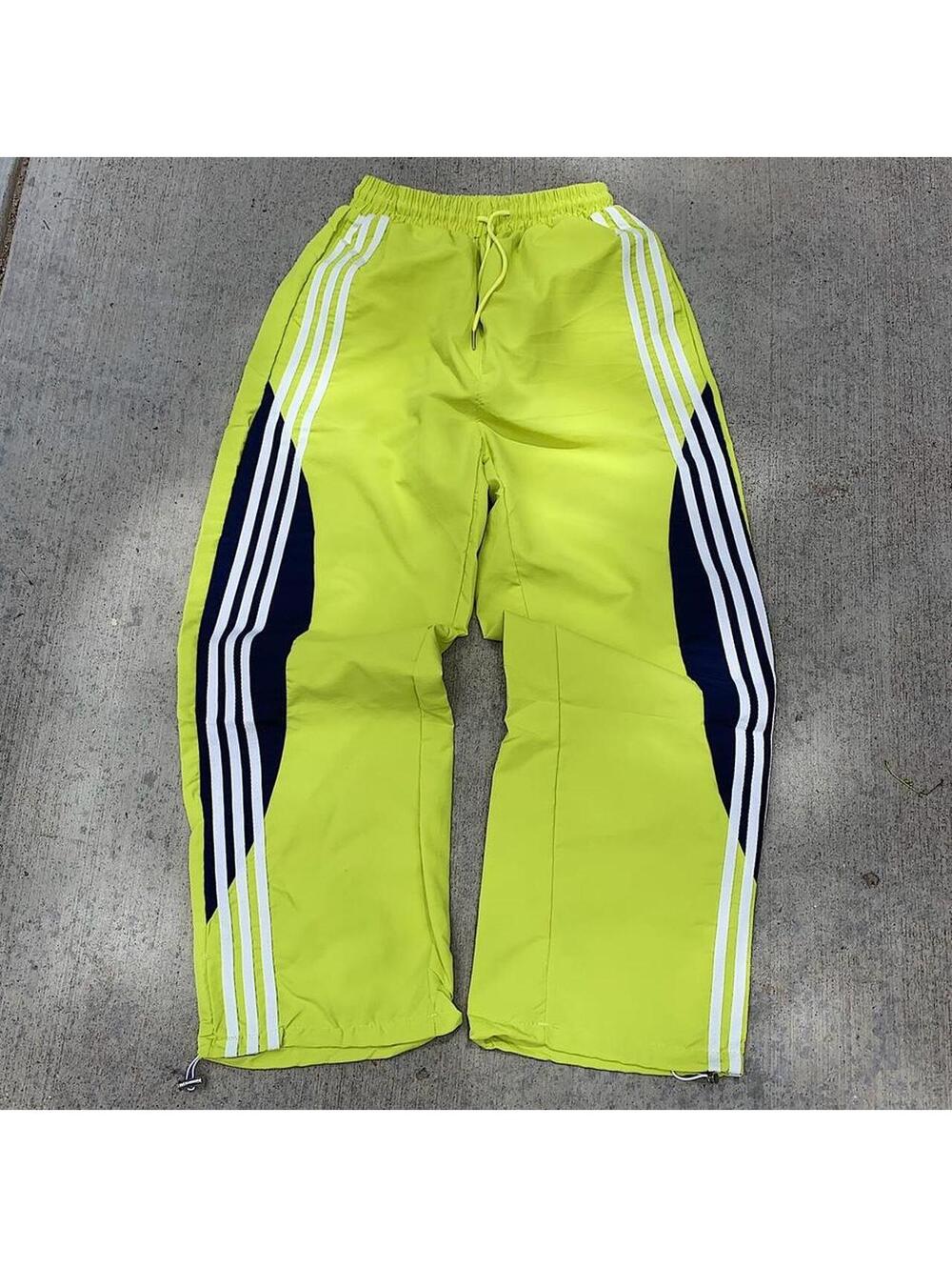 Cyber Y2k 2000s style loose lightweight striped white and green windbreaker - Picture 6 of 8